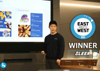 Sleek CEO, Eric Kim at the East meets West Pitch competition