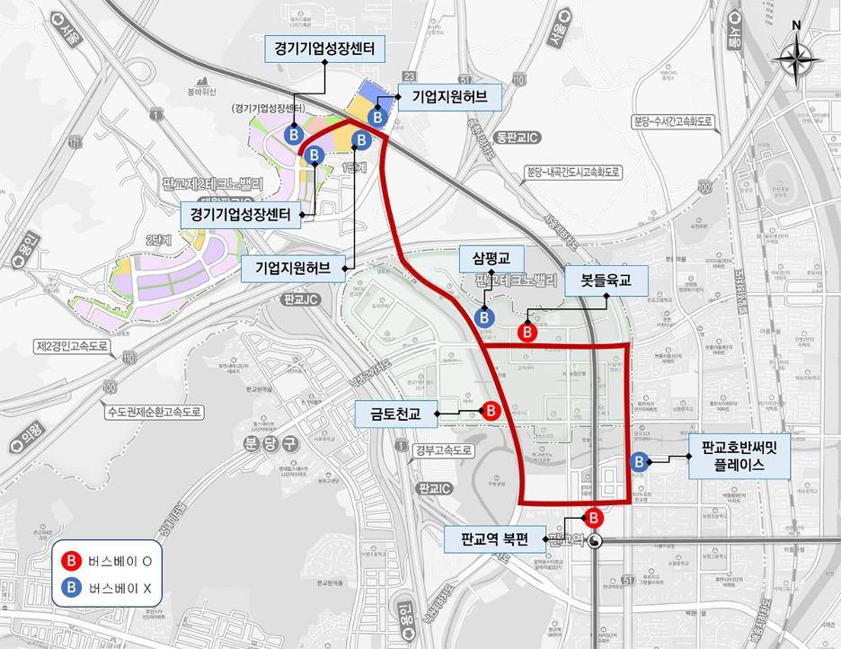 PanTA-G Bus Route (Image source: Gyeonggi-do Autonomous Driving Center)