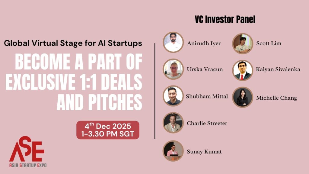 AsiaStartupExpo Q4 2025 Unveils Investor Judges: Leading Voices in Venture Capital to Evaluate Asia’s Next Wave of Startups